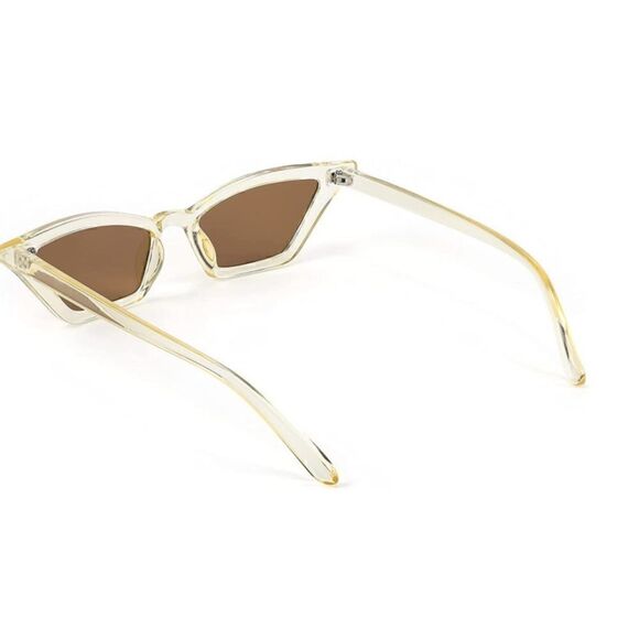 Transparent Champagne Vintage Small Cat Eye sunglasses